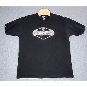 Reebok Las Vegas Raiders Football T-Shirt Men's Size‎ Large Black NFL Game Day